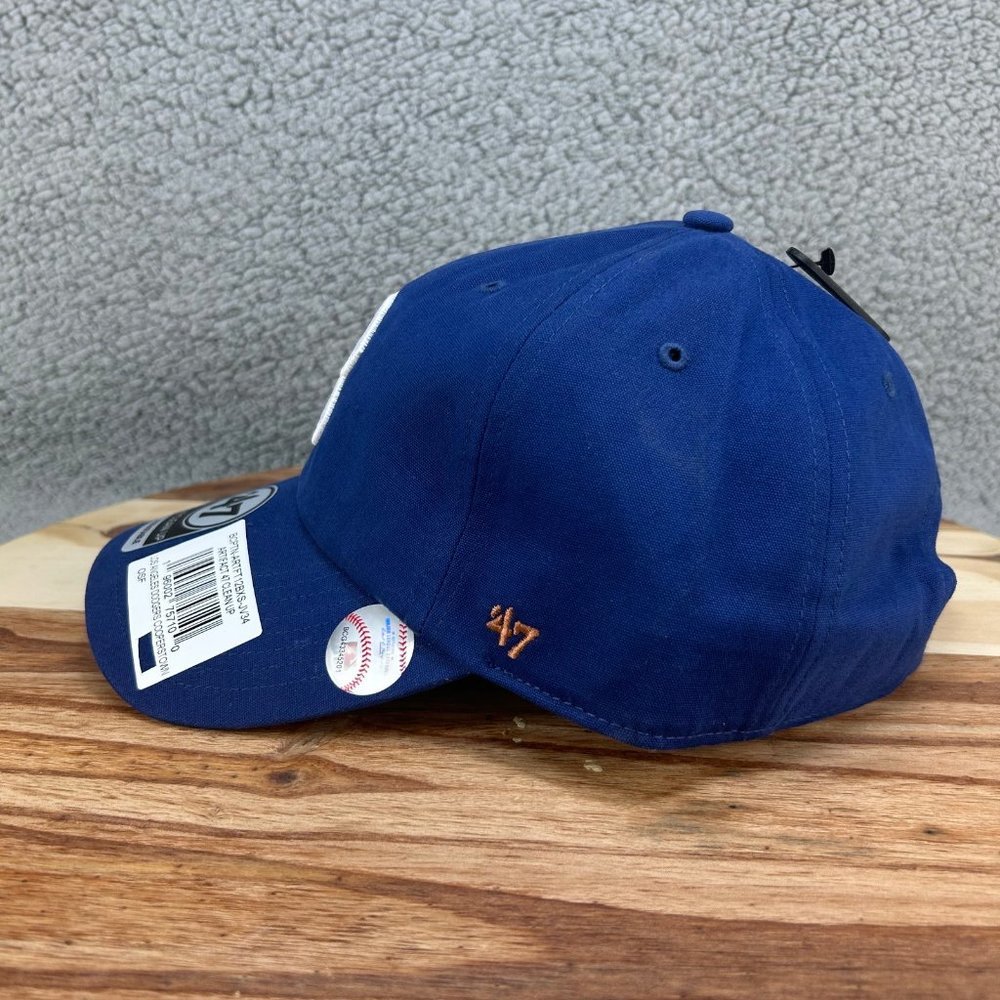 '47 Brand LA Dodgers Brooklyn Dodgers Clean Up MLB Blue Cooperstown Strap Hat - Picture 4 of 5